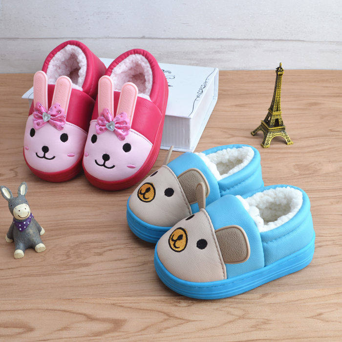 Chaussons enfants en autre pour hiver - semelle caoutchouc antidérapant - Ref 1014881 Image 1