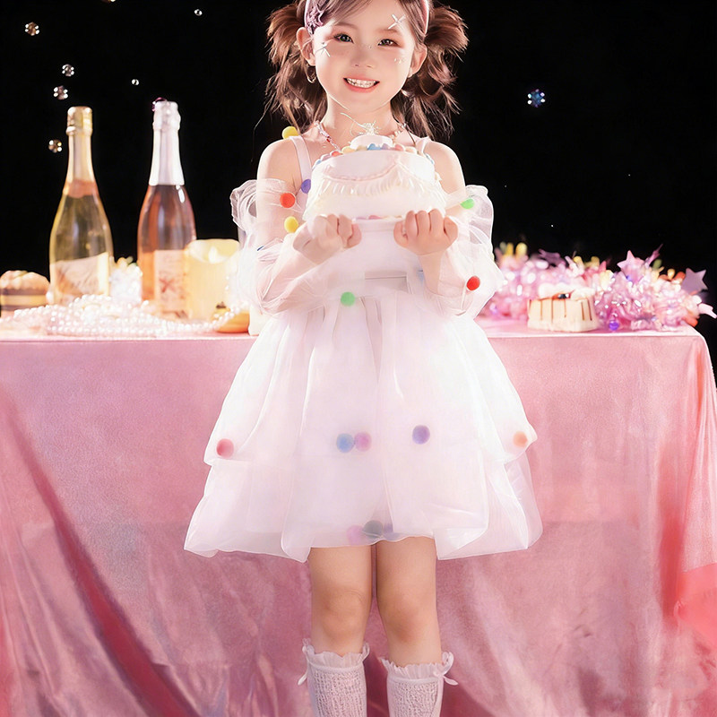 女童礼服高端绝美生日公主裙2026新款高级感小众儿童主持人演出服图片