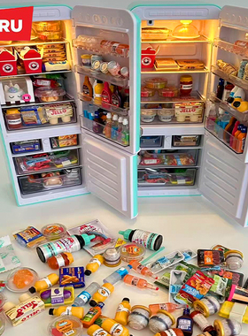 zuru迷你冰箱仿真美食球minibrands潮玩微缩盲盒过家家玩具冰箱球