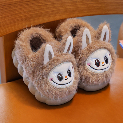 拉布布儿童棉拖鞋软底保暖