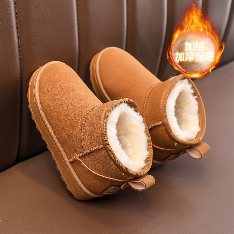 儿童雪地棉靴冬季加绒保暖