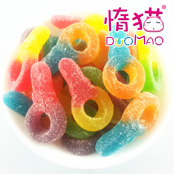 5斤惰猫橡皮糖水果软糖爆浆扒皮