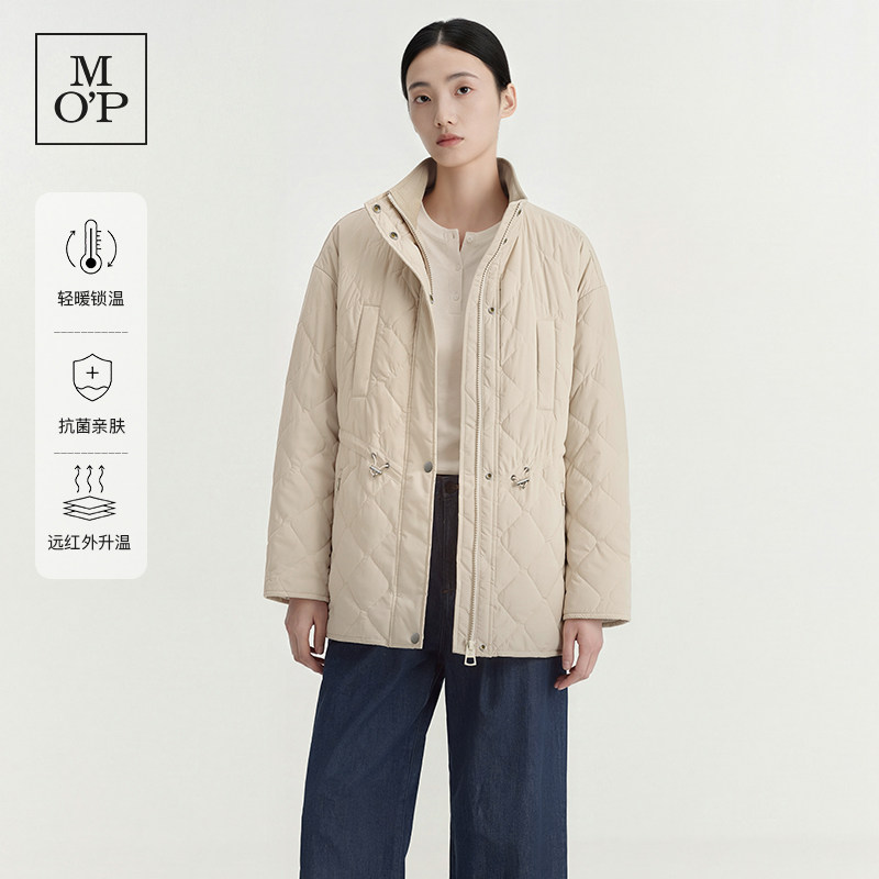 Marc O'Polo/MOP2026冬季新款好看菱格纹立领棉服女宽松保暖外套