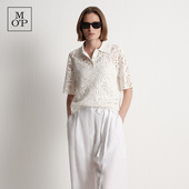 蕾丝polo衫 Polo 新款 Marc 上衣女短袖 MOP2025夏季 高级气质短款