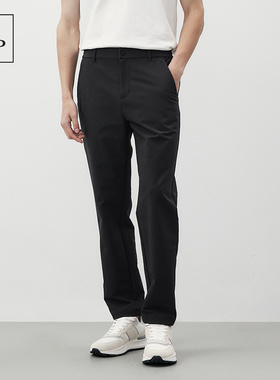 Marc O'Polo/MOP 冬季新款简约黑色百搭西装裤磨毛直筒休闲长裤男