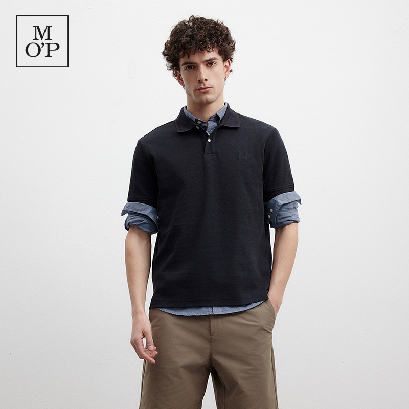 MarcO'Polo华夫格短袖POLO衫男