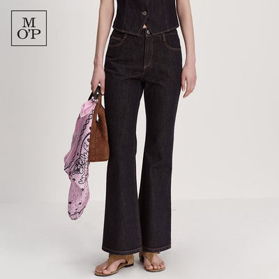 MOP经典微喇牛仔裤女长裤