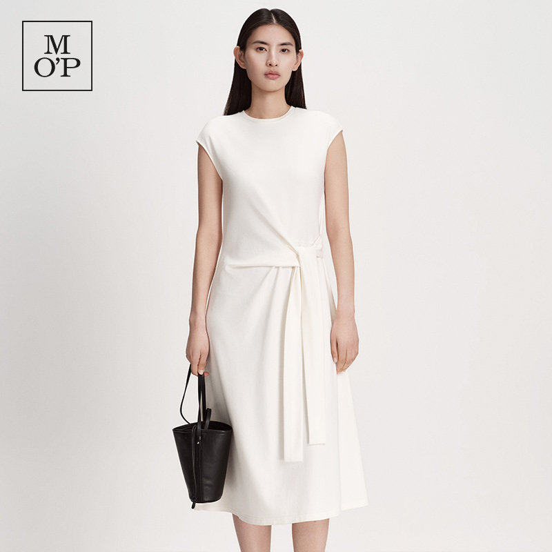 Marc O'Polo/MOP2026夏季新款纽结设计感高级收腰显瘦连衣裙子女