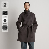 复古立翻领双排扣袖 Marc 口束带羊毛大衣 MOP2025冬季 新款 Polo