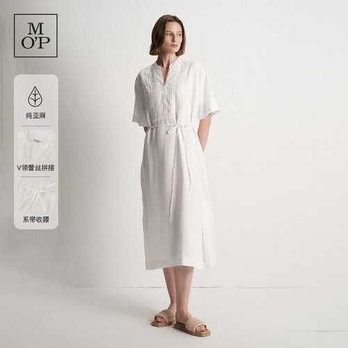 MarcO'Polo亚麻短袖连衣裙女
