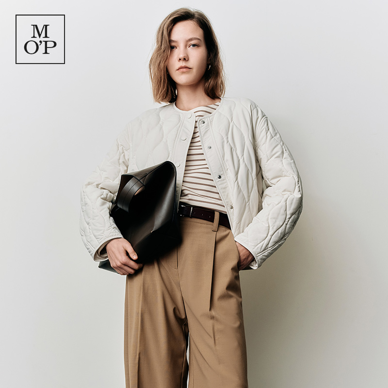MOP短款简约棉服保暖女外套