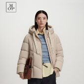 Polo MOP25冬季 Marc 新款 鹅绒保暖一手长中厚连帽绗缝羽绒服女