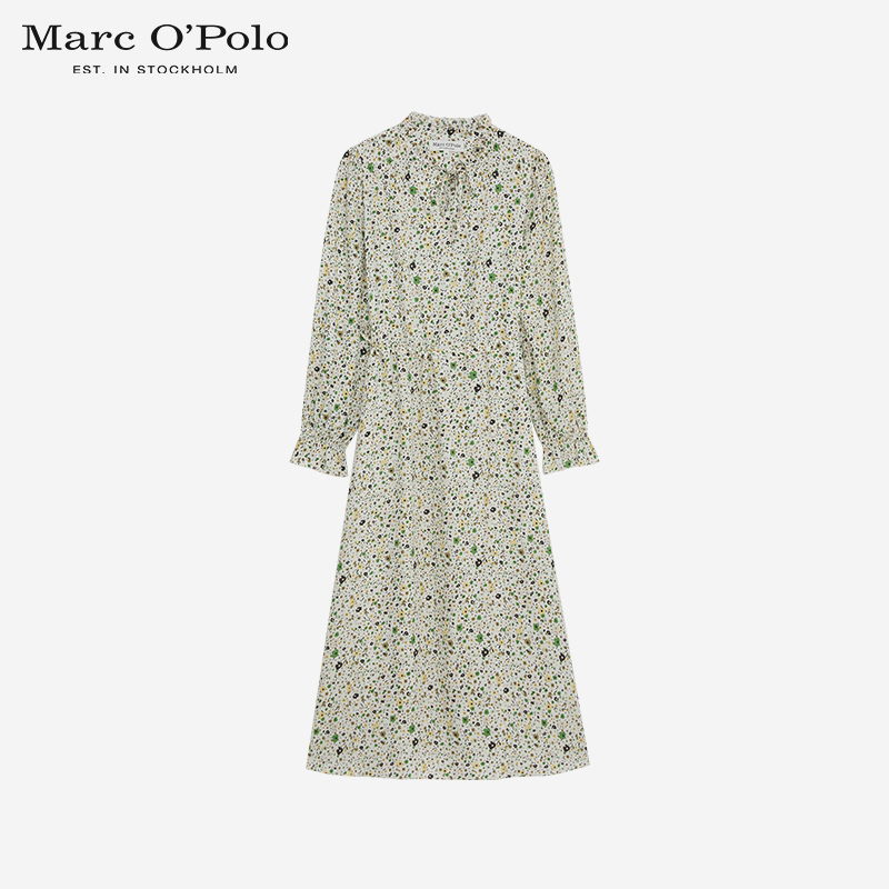 Marc O'Polo/MOP【商场同款】梭织连衣裙立领薄款碎花修身裙子 女装/女士精品 连衣裙 原图主图