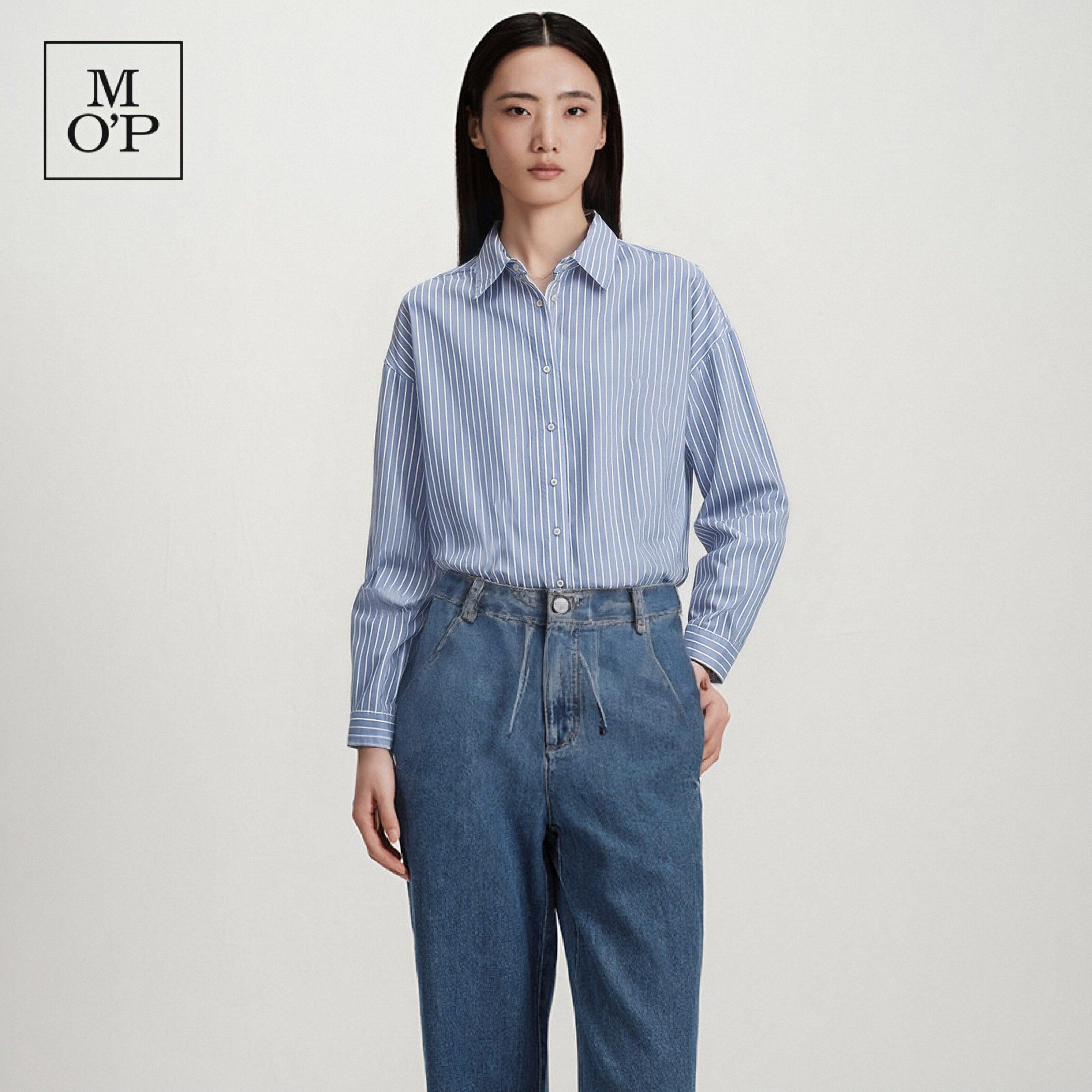 Marc O'Polo/MOP2026春季新款时髦条纹长袖衬衫女士内搭打底上衣