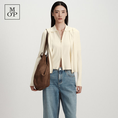 MOP连帽毛织开衫女装上衣