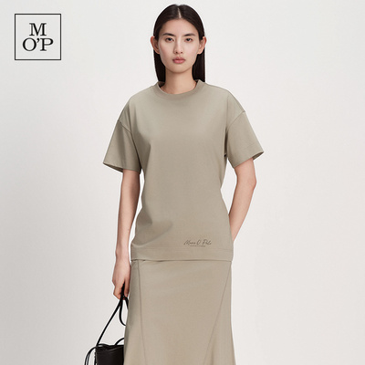 MOP可调节绑带设计短袖T恤女