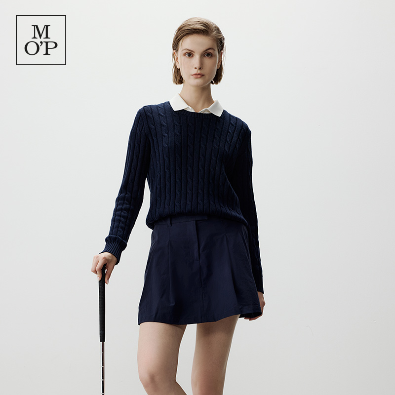 Marc O'Polo/MOP 提花毛针织衫女春季新款时尚羊毛衫简约毛衣女士