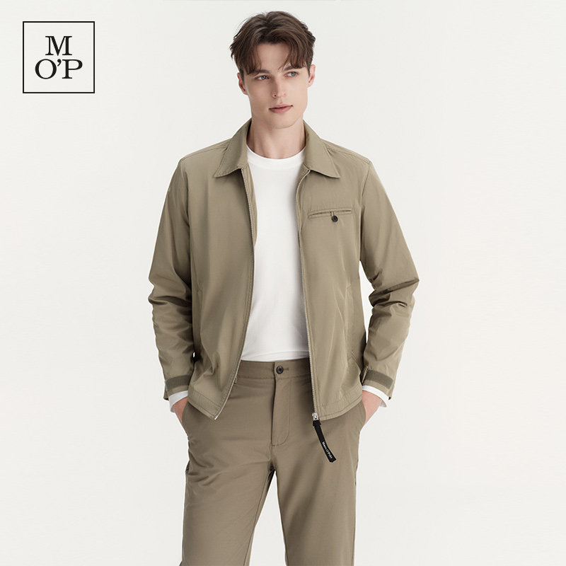 Marc O'Polo/MOP2026秋季新款夹克外套男翻领拉链工装风休闲上衣