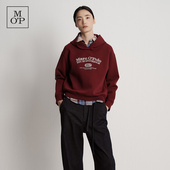 Polo MOP2025秋季 Marc 新款 莱赛尔棉混纺刺绣logo连帽卫衣女士