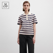 设计感条纹撞色POLO衫 Polo2025夏季 Marc 新款 品牌经典 女短袖 T恤