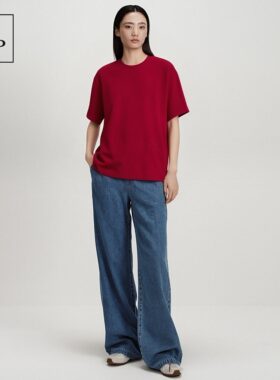 [新年限定]Marc O'Polo/MOP2026春季新款红色小马T恤男女短袖上衣