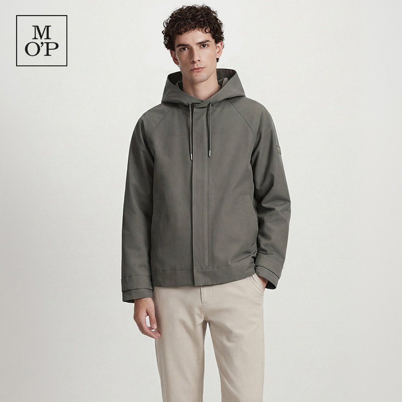 MarcO'Polo/MOP2026春季新款质感休闲户外防泼溅连帽夹克男装外套