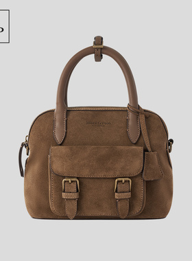 Marc O'Polo/MOP2025冬季新款时尚简约棕色麂皮拉链手提包S女士