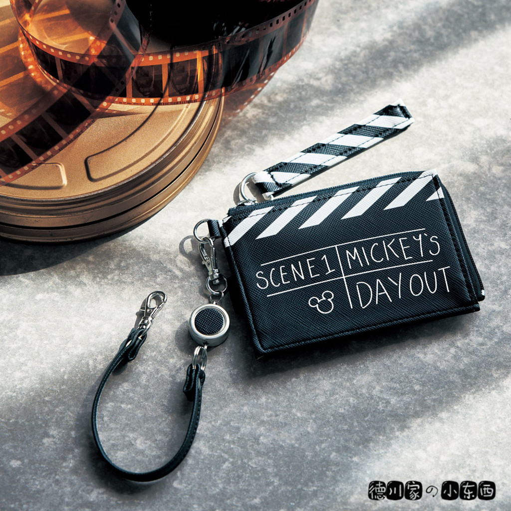 日本代购 米老鼠 场记牌 可爱 卡通 伸缩 ic卡包 零钱包 硬币包