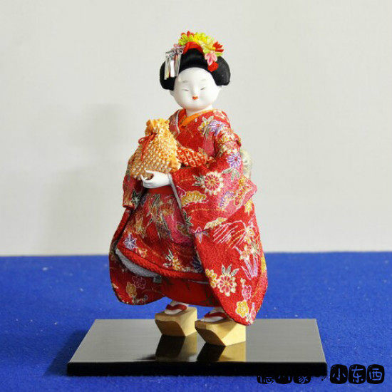 日本代购 传统和风 京人形 舞姬 舞妓 舞女 歌舞伎人偶 精美摆件