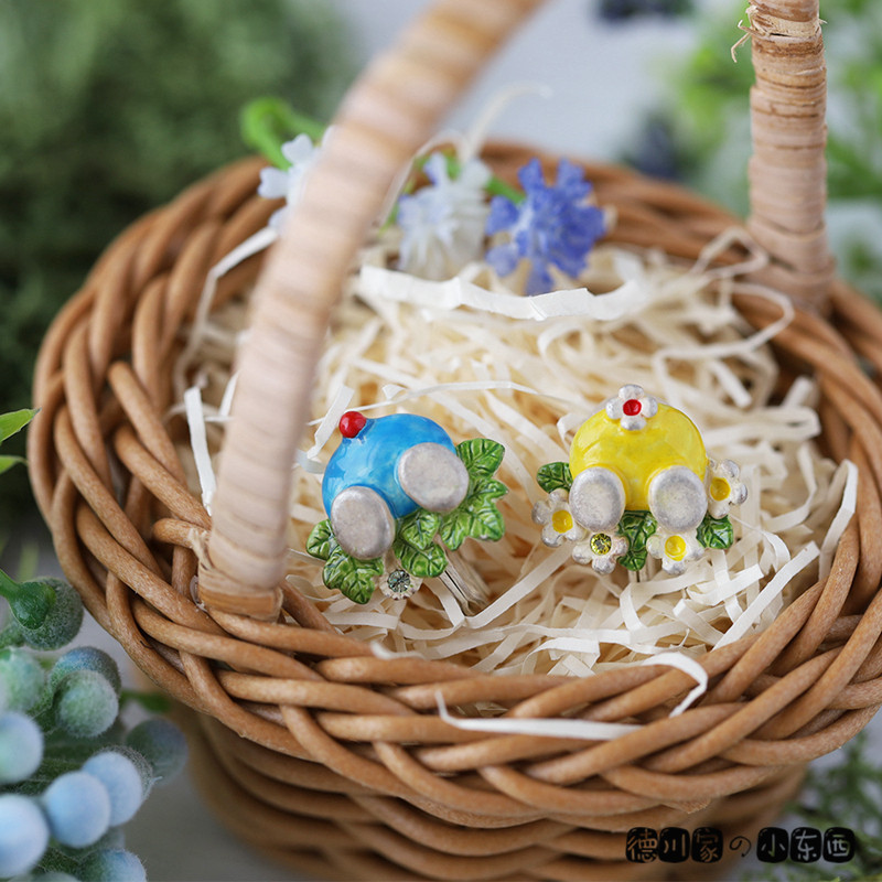 日本代购 哆啦a梦 机器猫 哆啦美 尾巴 可爱 卡通 耳环 耳夹 耳钉