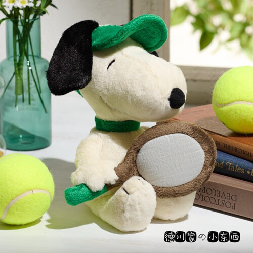 日本代购 动漫公仔 娃娃 摆件 steiff 联名 snoopy 史努比 网球