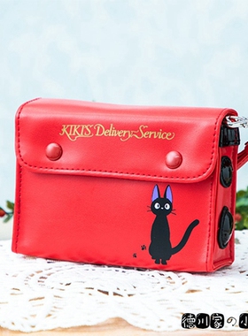 日本代购 宫崎骏 魔女宅急便 收音机 红色 化妆包 小物收纳包手包