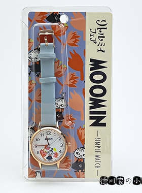 日本代购 动漫手表 休闲 腕表 Moomin 姆明 亚美 小美 蓝色 表带