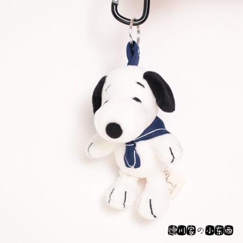 日本代购 动漫毛绒公仔 挂件 挂饰 娃娃 snoopy 史努比 蓝色方巾
