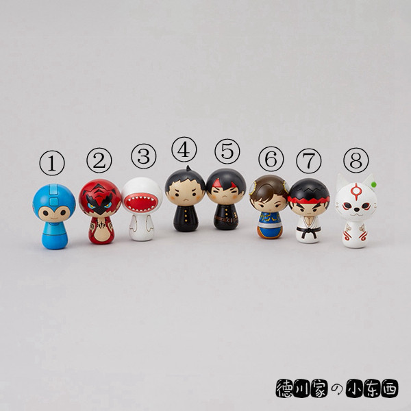 日本代购 匠人手工 卯三郎の孙 街头霸王 木偶 娃娃 和风小摆件