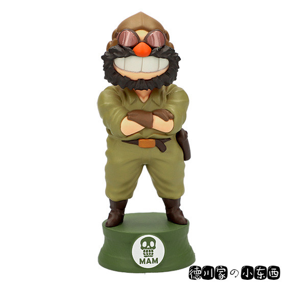 日本代购 宫崎骏 红猪 大胡子 迷你 摇头娃娃 可爱 卡通 塑料摆件