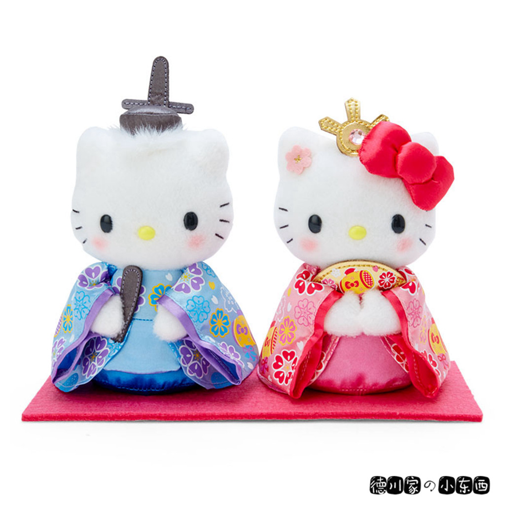 日本代购 hellokitty 凯蒂猫丹尼尔 2023年女儿节雏人形 公仔摆件