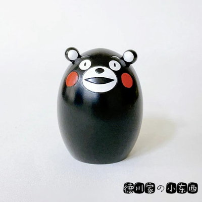 日本代购 卯三郎 熊本熊 可爱 卡通 木偶 玩偶 娃娃 木雕 小摆件