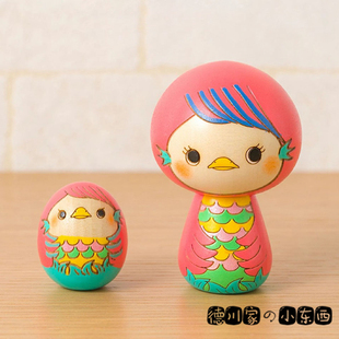 日本代购 匠人手工  疫病退散 妖怪 木偶 娃娃 工艺品 一对