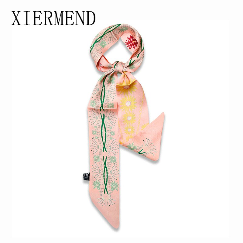 2021欧美小丝巾春秋装饰发带韩国百搭绑包包带飘带小领巾绑头发
