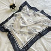 小丝巾夏季 ins潮小方巾女小领巾护颈围巾装 饰春秋百搭薄款 70x70