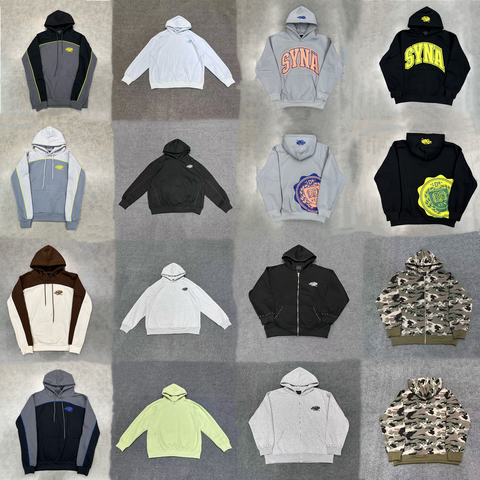 SynaWorld街头字母刺绣卫衣