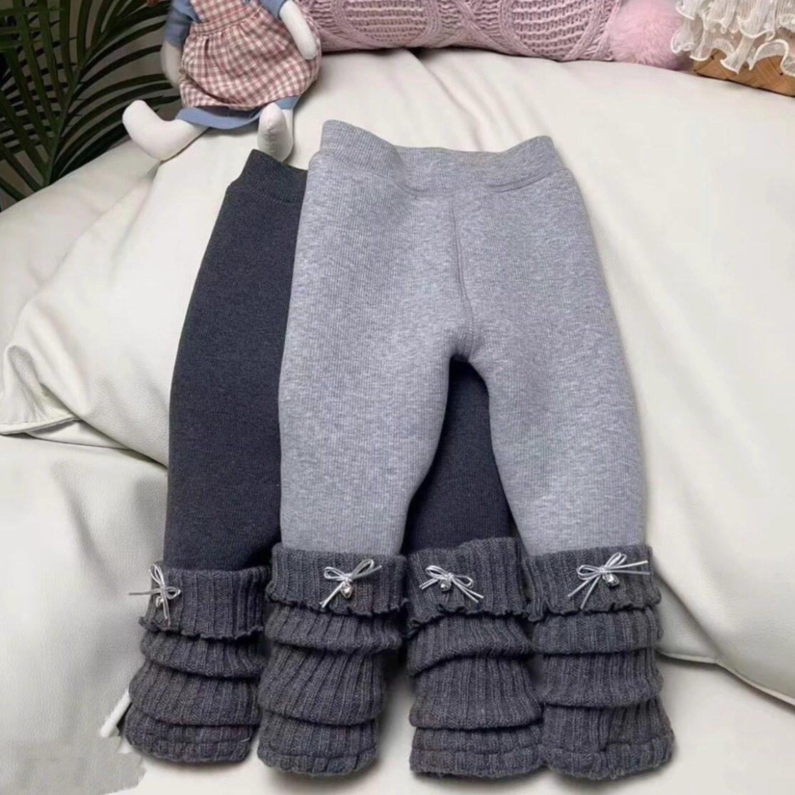 女童棉裤一条过冬羊驼绒加绒加厚修身弹力打底裤可穿0度宝宝冬裤