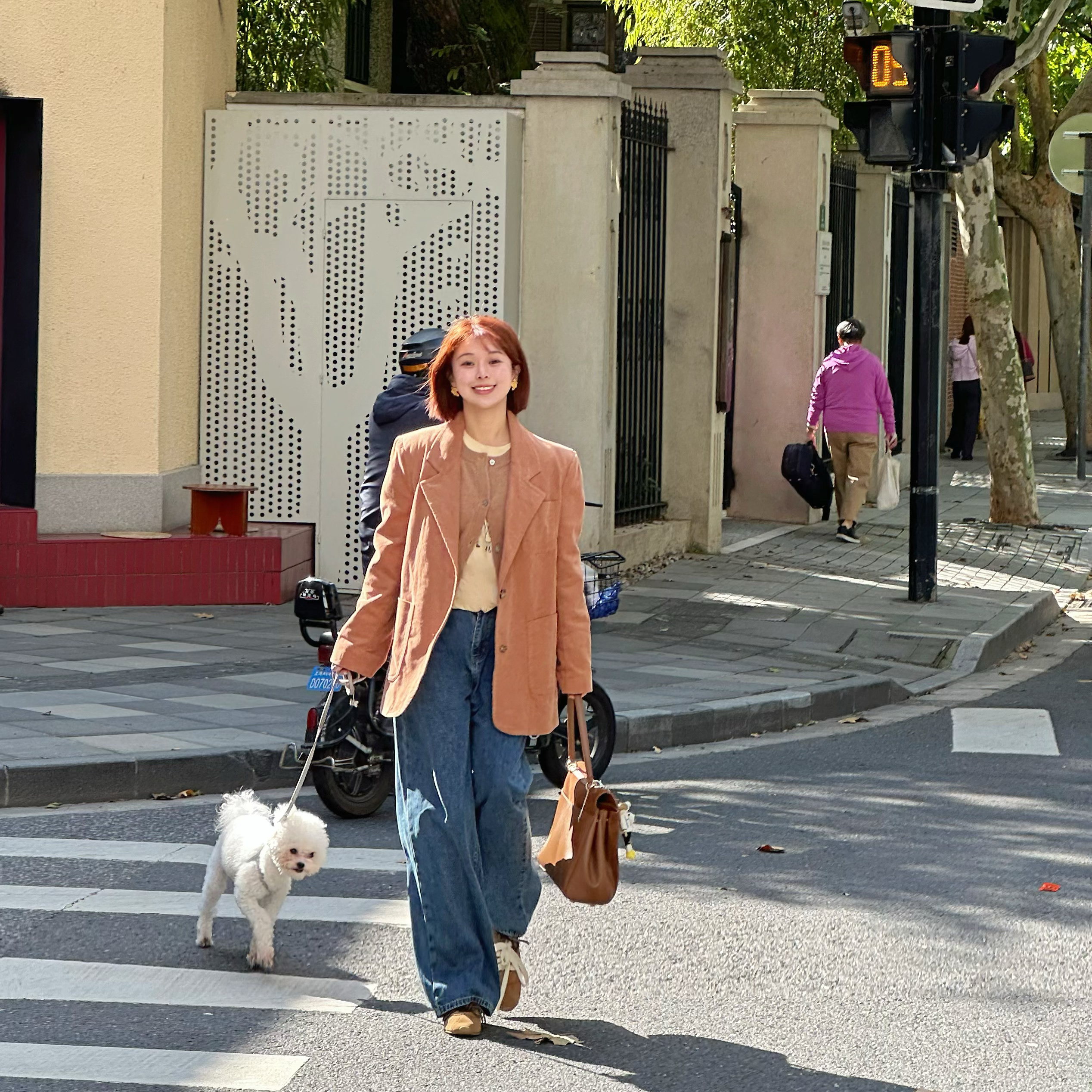 momonaco南法西装灯芯绒西装外套