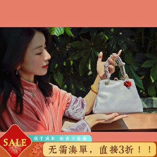 《陌陌那阁·千千结》 原创国风手工结，复古古金头层牛皮包