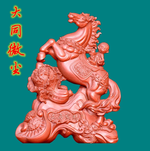 圆雕图三维图STL雕刻素材3D打印立体图精雕  9086马上封侯