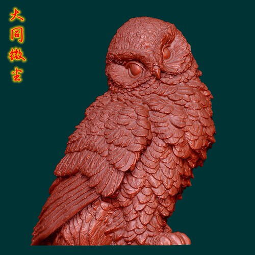 三维立体图 3D打印模型圆雕图 四轴STL模型  猫头鹰20