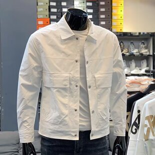 男士夹克外套宽松百搭春秋新款韩版潮流简约工装休闲男生长袖外套