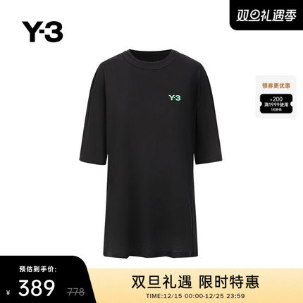 [季末折扣]Y3山本耀司女士短袖春夏运动印花圆领T恤上衣HD3589