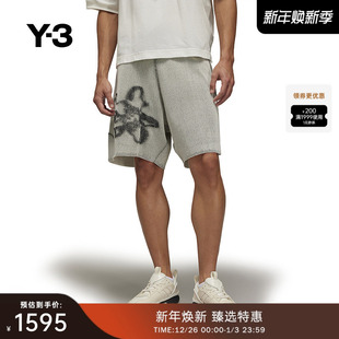 休闲宽松直筒条纹短裤 情侣款 Y3山本耀司春夏季 子IV7741